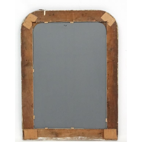 241 - A c.1900 moulded gilt frame bevelled edge wall mirror. 41 1/2'' high x 13 1/2'' wide