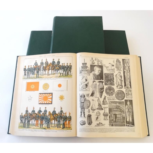 334 - Books: A matched set of 9 volumes of  '' Nouveau Larousse Illustre '' to include volumes  1 A-Bello,... 