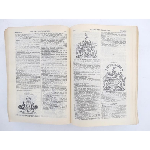 343 - Book : '' A Genealogical and Heraldic History of the Peerage and Baronetage, The Privy Council, and ... 