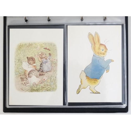 345 - Postcards : A collection approximately 200  postcards in two albums , to include Beatrix Potter char... 