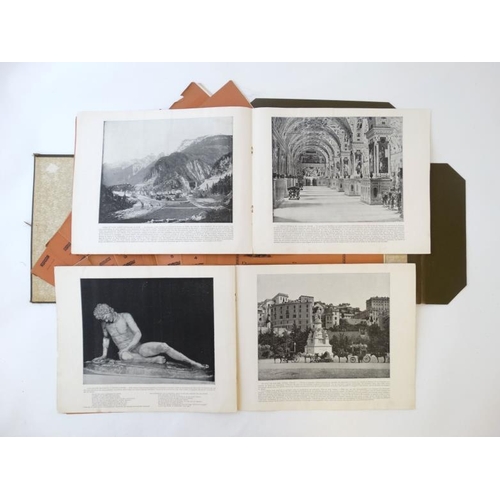 347 - Travel Ephemera : An early 20thC photographic portfolio detailing artistic sights in Europe entitled... 