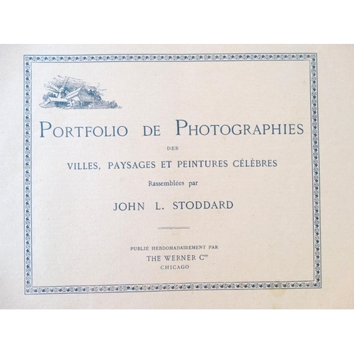 347 - Travel Ephemera : An early 20thC photographic portfolio detailing artistic sights in Europe entitled... 