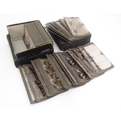 348 - Ephemera: An early/mid 20thC boxed set stereoscope slides '' The United States of America through th... 