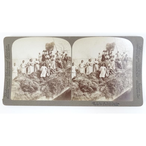 348 - Ephemera: An early/mid 20thC boxed set stereoscope slides '' The United States of America through th... 