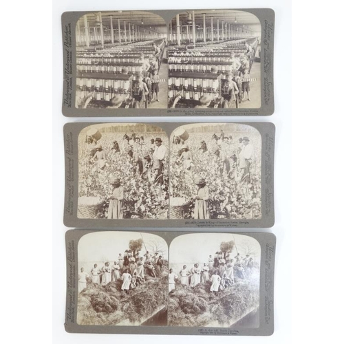 348 - Ephemera: An early/mid 20thC boxed set stereoscope slides '' The United States of America through th... 