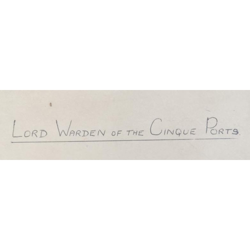 352 - A large folio titled '' Lord Warden of the Cinque Ports'' containing over 100 Cinque Port (A collect... 