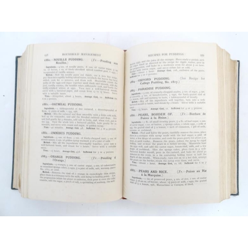 355 - Book: '' Mrs Beeton's Book of Household Management. A guide to cookery in all branches. '' New Editi... 