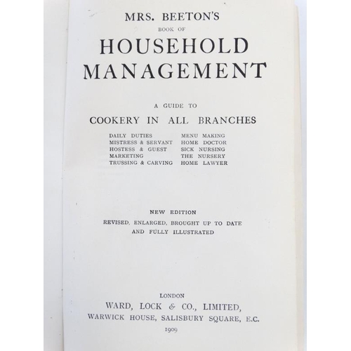 355 - Book: '' Mrs Beeton's Book of Household Management. A guide to cookery in all branches. '' New Editi... 