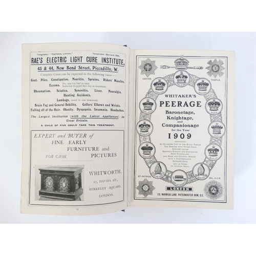 359 - Book: '' Whitaker's Peerage, Baronetage, Knightage and Companionage for the year 1909 containing An ... 