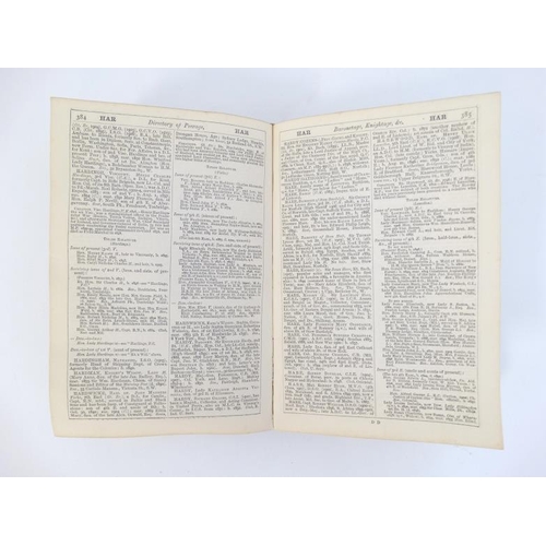 359 - Book: '' Whitaker's Peerage, Baronetage, Knightage and Companionage for the year 1909 containing An ... 