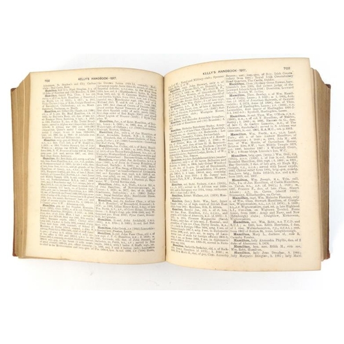 362 - Book: '' Kelly's Handbook to the Titled, Landed and Official Classes 1917 '' published by Kelly's Di... 