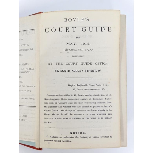 363 - Book: '' Boyle's Fashionable Court & Country Guide and Town Visiting Directory, corrected for May 19... 