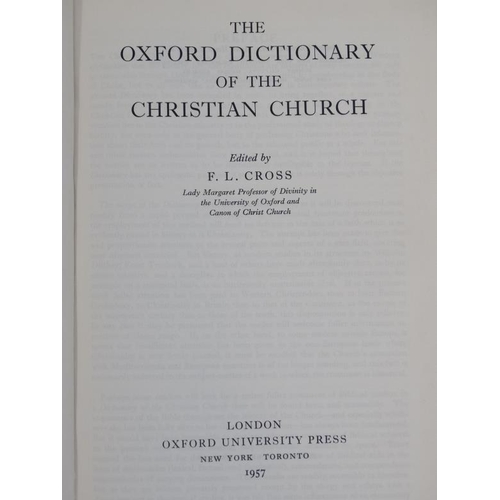 364 - Books: '' The Oxford Dictionary of the Christian Church '' edited by F.L Cross, published by Oxford ... 