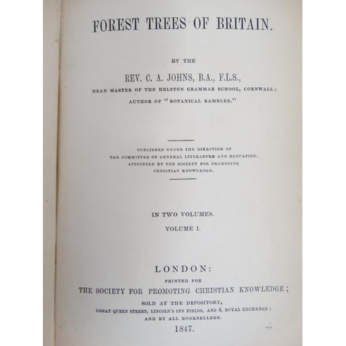 368 - Books: '' The Forest Trees of Britain '' in two volumes , by the Rev C.A Jones, printed for The Soci... 