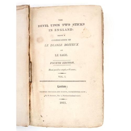 373 - Books: '' The Devil upon two sticks in England : Being a continuation of Le Diable Boiteux of Le Sag... 