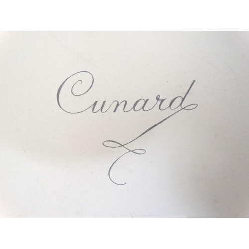 375 - Two  cruise ship menus , to include a 1957 Cunard Luncheon menu from the RMS '' Queen Mary '' and a ... 