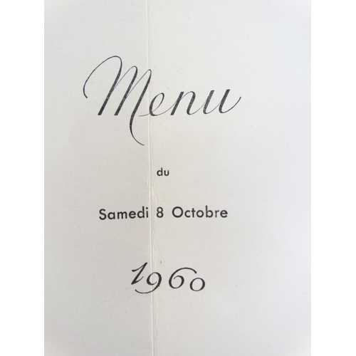 375 - Two  cruise ship menus , to include a 1957 Cunard Luncheon menu from the RMS '' Queen Mary '' and a ... 