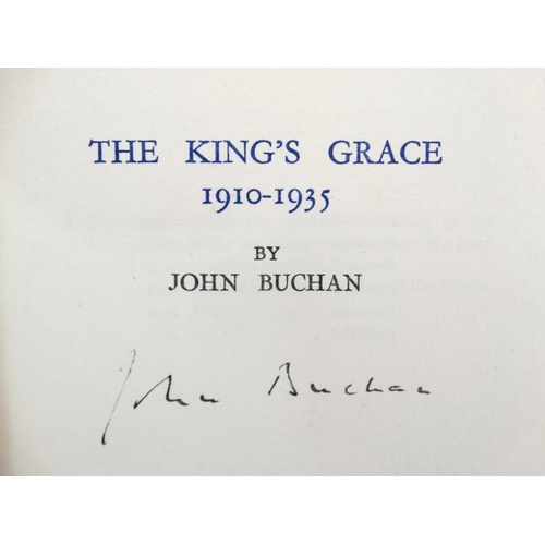 376 - Book: A signed copy of the '' The King's Grace 1910-1935 ''  by John Buchan, published by Hodder and... 