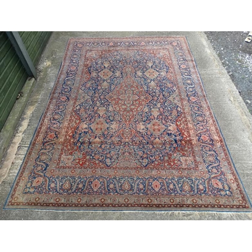 51 - Carpet / Rug:  A fine Persian Keshan silk? carpet with a multitude of colours and designs also tight... 