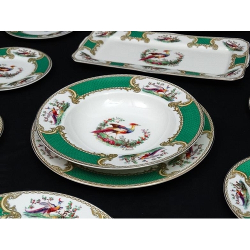 515 - A Myott , Son & Co Ltd, Staffordshire , England '' Chelsea Bird '' pattern , 6 place dinner service ... 