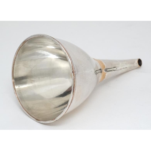 562 - A Sheffield plate wine funnel 5 1/2'' long