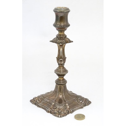 574 - A silver candlestick hallmarked London 1975 maker Barker Brothers Silver Ltd. 8 3/4'' high