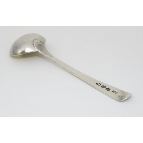 607 - An Old English pattern salt spoon Hallmarked London 1805 maker TB  together with another hallmarked ... 