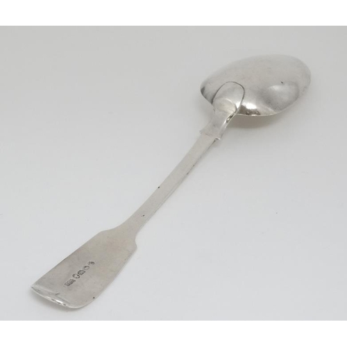 616 - A Victorian silver fiddle pattern table spoon. Hallmarked Exeter 1839 William Rawlings Sobey. 8 3/4'... 