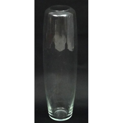 736 - A tall glass lily vase approx 28'' high