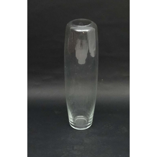 736 - A tall glass lily vase approx 28'' high