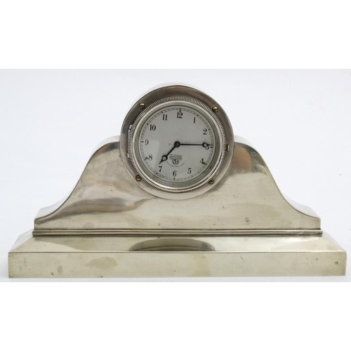 76 - Smiths Mantle Clock : a nickel cased 1930/40's Smiths Car clock ( timepiece )   With knurled surroun... 