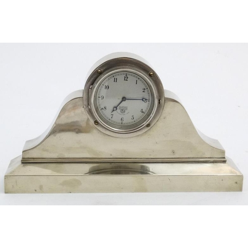 76 - Smiths Mantle Clock : a nickel cased 1930/40's Smiths Car clock ( timepiece )   With knurled surroun... 