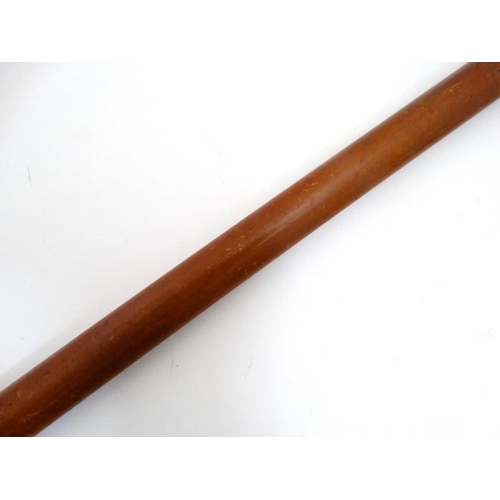 788 - Walking Stick : A 19 thC ivory palm swell handle on a malacca shaft ,34 1/2'' long