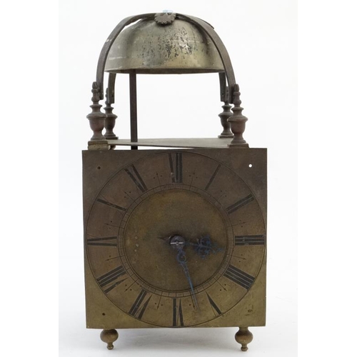 80 - Large Lantern / Tavern Clock : an 18thC striking Tavern Clock  in the form of a 30 hr , probably wal... 