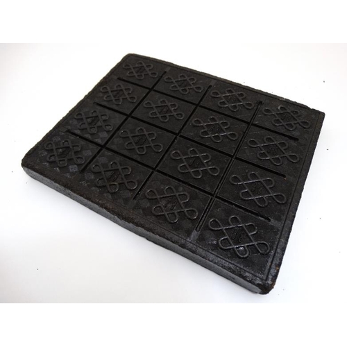 854 - Chinese tea block with script lower 9 3/8'' x 7 1/2''