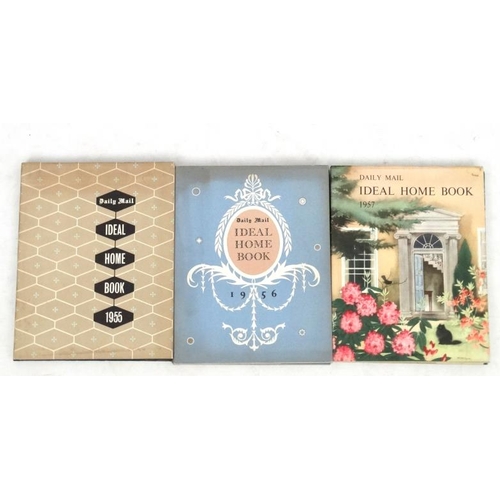 90 - Vintage Retro : 1955 ,  1956 & 1957 Daily Mail Ideal Home Hard Cover book and dust cover as printed ... 