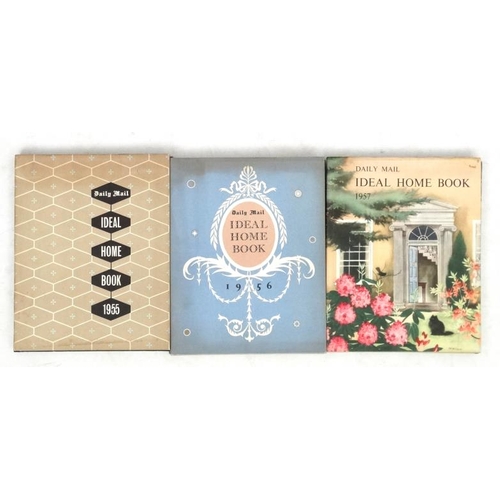 90 - Vintage Retro : 1955 ,  1956 & 1957 Daily Mail Ideal Home Hard Cover book and dust cover as printed ... 