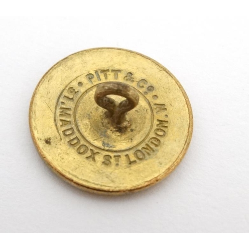 913 - Buttons : 3 gilt metal buttons entitled ' Pilot Glider Regiment' by Pitt & Co. London. Approx 1'' di... 