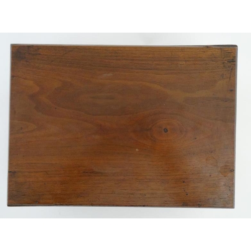 922 - A Victorian walnut box 13 1/4'' wide x 9 1/2'' deep x 7'' high