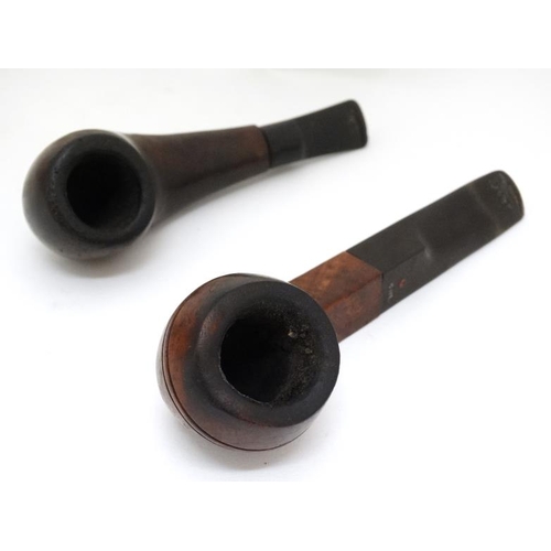 940 - Smoking Pipes : A mid 20thC ' Dr Plumb Supreme ' bulldog pipe , having large tapered bowl and semi -... 