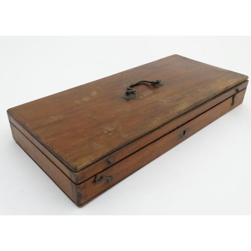 950 - R A Walker 18 Nassau Street Dublin, A mahogany cased agricultural drenching set of brass and ebony i... 