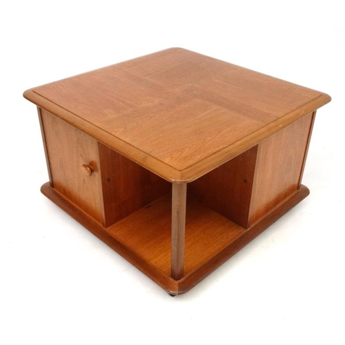 98 - Vintage Retro : A British Teak coffee table similar to Ercol's  Pandoras Box Occasional  table with ... 