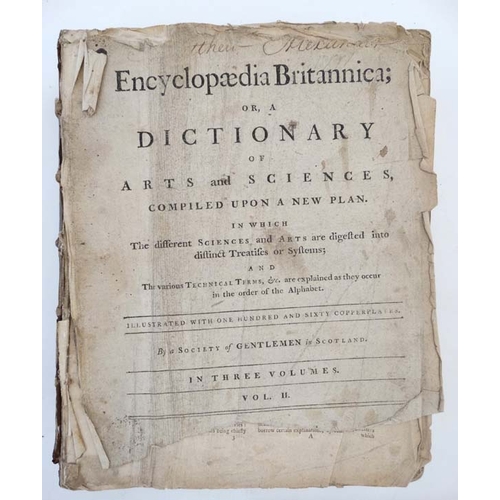 333 - Books: '' Encyclopedia Britannica; Or a Dictionary of Arts and Sciences compiled upon a new plan '' ... 