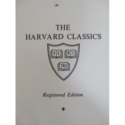 378 - Books: A set of Harvard Classics books including Dante, Bacon Milton Browne, Chaucer to Gray, Homer ... 