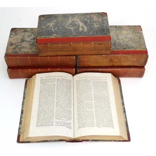 379 - Books: 6 volumes of '' The Annual Register, or a View of the History, Politics, and Literature '' to... 