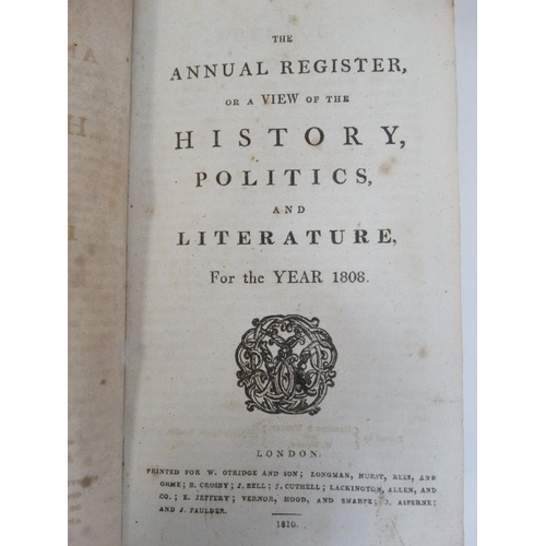 379 - Books: 6 volumes of '' The Annual Register, or a View of the History, Politics, and Literature '' to... 