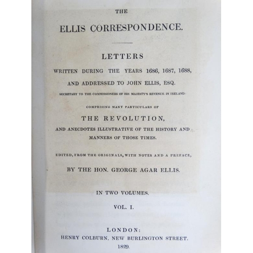 381 - Books: '' The Ellis Correspondance ; Letters written during the years 1686, 1687, 1688 and addressed... 