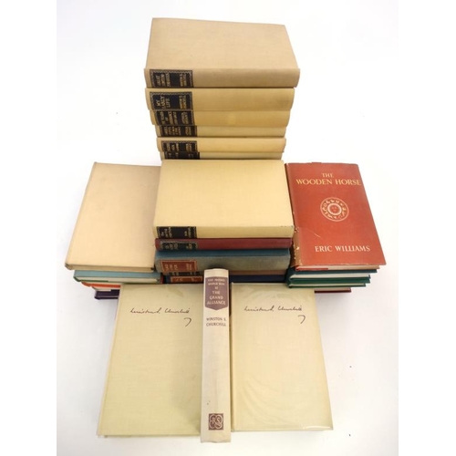 383 - Books: A collection of hard back books to include '' Oliver Cromwell '' by John Buchan, '' The Last ... 