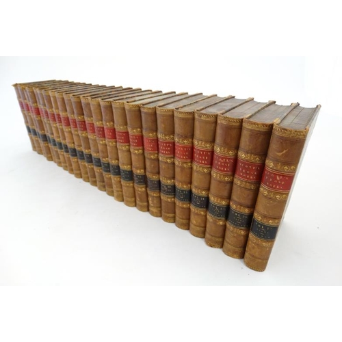 385 - Books : 23 volumes of '' The Prose Works of Sir Walter Scott '', published by Robert Cadell, Edinbur... 