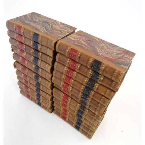 385 - Books : 23 volumes of '' The Prose Works of Sir Walter Scott '', published by Robert Cadell, Edinbur... 